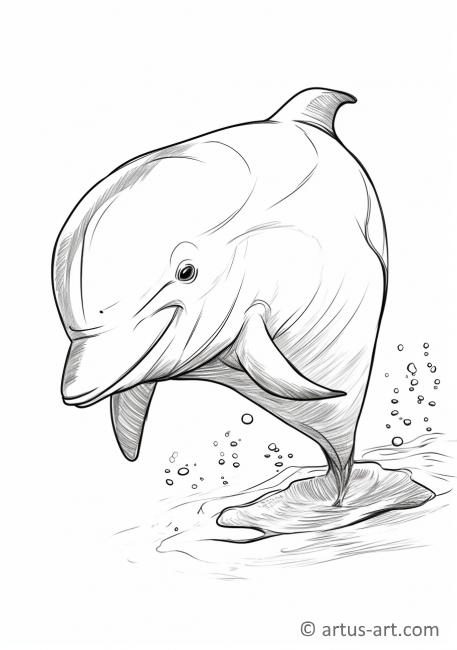 Süßes Beluga-Wal Ausmalbild